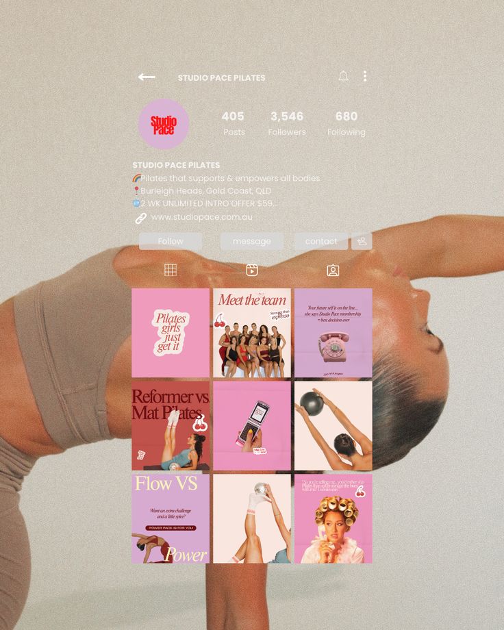 Feed de Instagram con identidad visual coherente para marca creativa